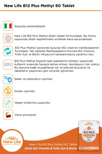 B12 Plus 60 Til ostida Tabletka - Gilos 7640128140139 - NEW LIFE (1)