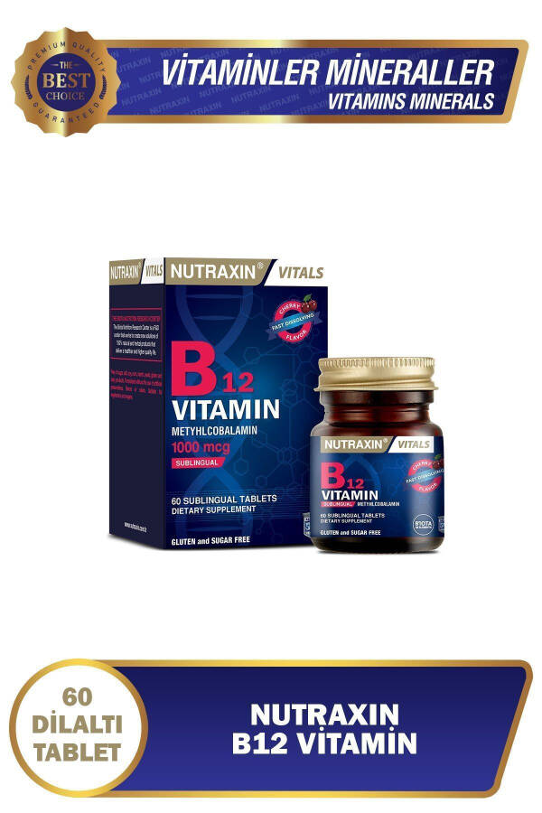 B12 Vitamini 1000 Mcg - Dil Altı Tableti - 5