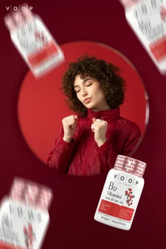 B12 Vitamini - Biotin & Folik Kislota Teri, Soch, Tirnoq va Miya Salomatligini Qo'llab-quvvatlovchi 60 O'simlik Kapsulası - 4