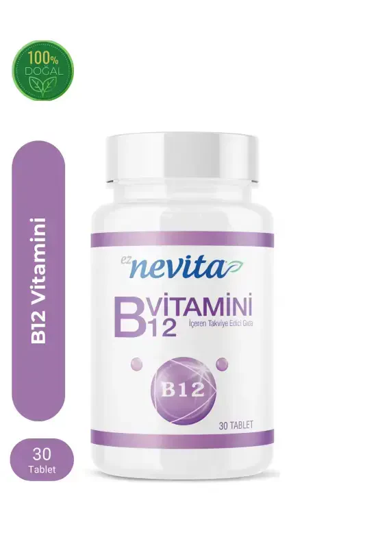 B12 Vitamini Oziq-ovqat Qo'shimchasi 30 Tabletka - EZNEVITA