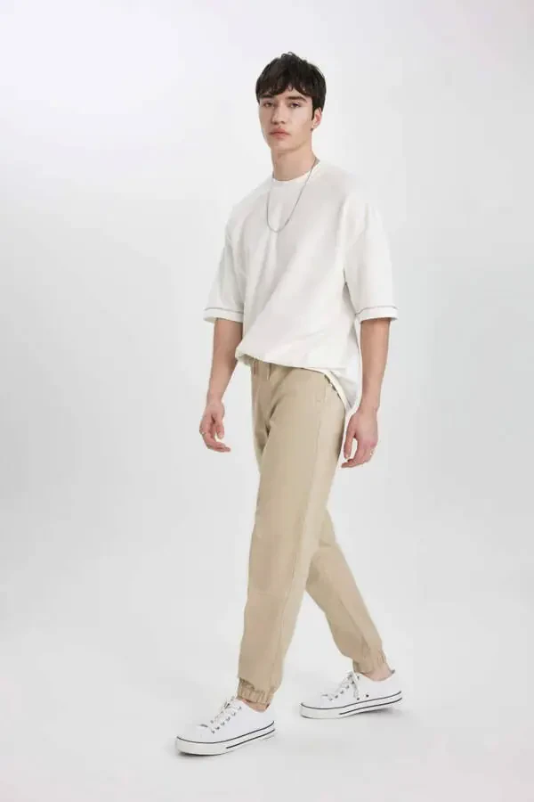 B6148 Oddiy Jogger Gabardin Shimi - 8