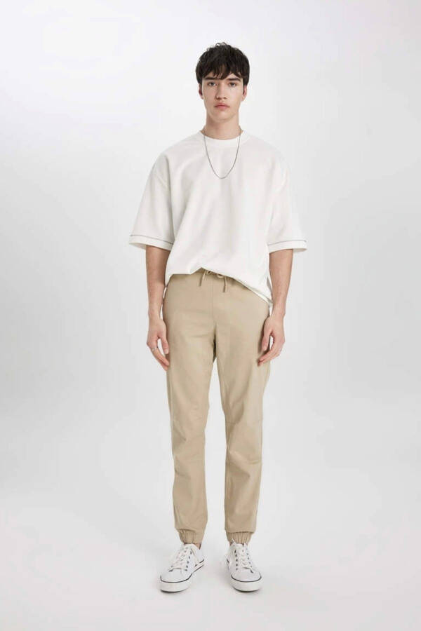 B6148 Oddiy Jogger Gabardin Shimi - 9