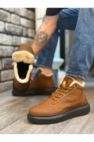 BA0151 Open Toe Suede Men's Style Sports Boot with Fur Lining - BOA (1)