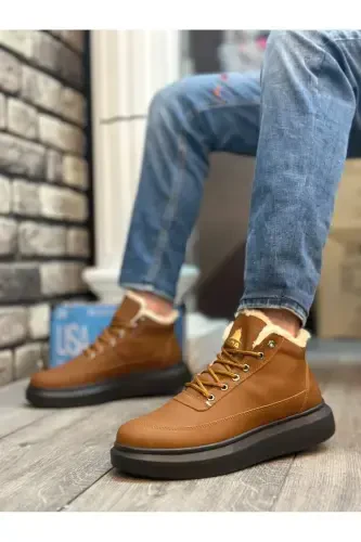 BA0151 Open Toe Suede Men's Style Sports Boot with Fur Lining - 3