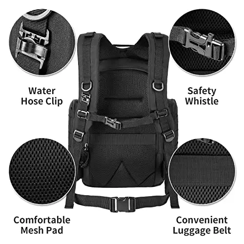 SHARKMOUTH Diaper Bag Backpack for Dad and Mom, Military Molle diaper Pack with Insulated Bottle Holders and Wipe Pocket - 6