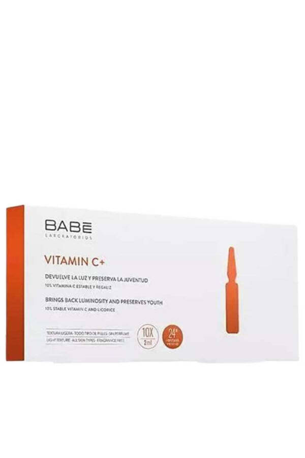 Babe Vitamin C Ampula Yorug'lik Beruvchi Samarali Konsentrlangan Parvarish 10*2ml - 4