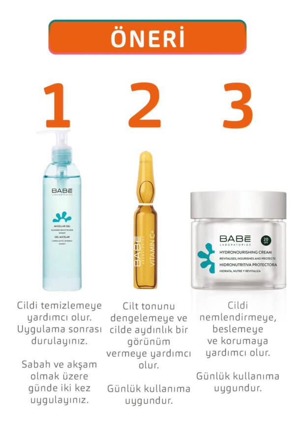 Babe Vitamin C Ampula Yorug'lik Beruvchi Samarali Konsentrlangan Parvarish 10*2ml - 5