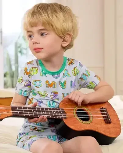 babee Reshinee Bamboo Viscose Toddler Car Pajamas Boys Girls Kids Short Cool Summer 12M-8Y Snug fit Pjs Set 2pcs - 4