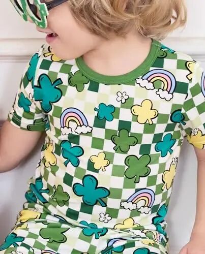 babee Reshinee Bamboo Viscose Toddler Car Pajamas Boys Girls Kids Short Cool Summer 12M-8Y Snug fit Pjs Set 2pcs - 2
