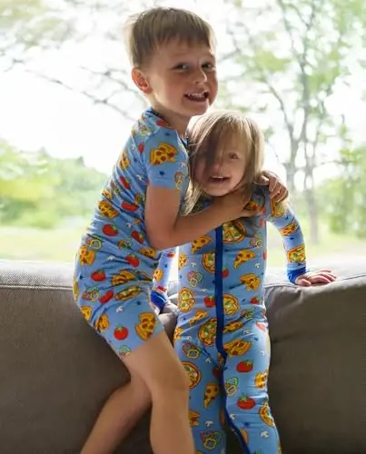 babee Reshinee Bamboo Viscose Toddler Car Pajamas Boys Girls Kids Short Cool Summer 12M-8Y Snug fit Pjs Set 2pcs - 3