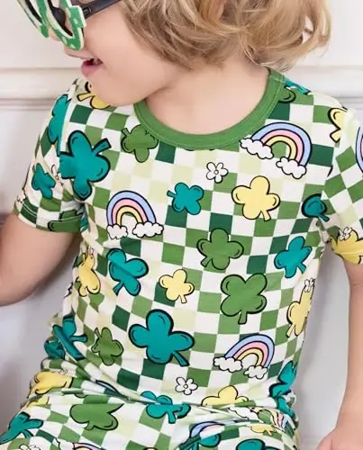 babee Reshinee Bamboo Viscose Toddler Car Pajamas Boys Girls Kids Short Cool Summer 12M-8Y Snug fit Pjs Set 2pcs - BABEE (1)