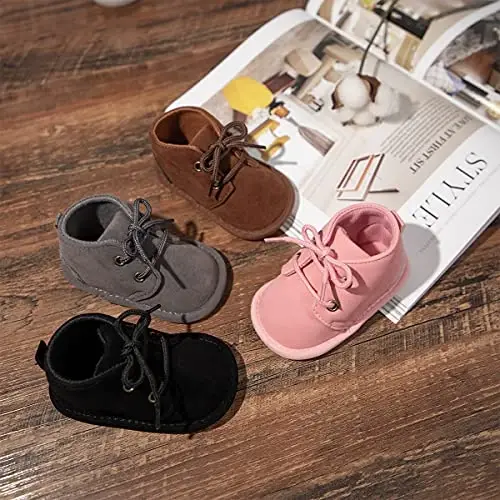 Babelvit Baby Boy Girl Soft Sole Canvas Poyabzal Uchqun Yuqori Top Dantel Infant Unisex To'piqli Poyabzal Etiklar Toddler Yangi Tug'ilgan Prewalker Birinchi Baby Yurish Beshik Poyafzallari - BABELVIT (1)