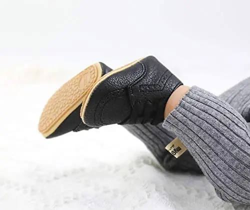 Babelvit Baby Boy Girl Soft Sole Canvas Sneakers Sparkle High Top Lace Up Infant Unisex Ankle Shoes Boots Toddler Newborn Prewalker First Baby Walking Crib Shoes - BABELVIT (1)