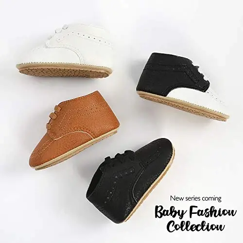 Babelvit Baby Boy Girl Soft Sole Canvas Sneakers Sparkle High Top Lace Up Infant Unisex Ankle Shoes Boots Toddler Newborn Prewalker First Baby Walking Crib Shoes - 3