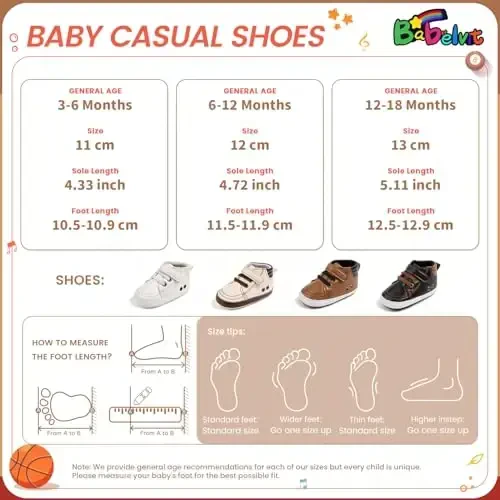 Babelvit Baby Boy Girl Yumshoq Taglik Keten Krossovkalar Uchqun Yuqori Top To'rli Chaqaloq Unisex To'piqli Poyafzal Etiklar Bolalar Yangi Tug'ilgan Prewalker Birinchi Chaqaloq Yuradigan Karavatcha Poyafzallari - 6