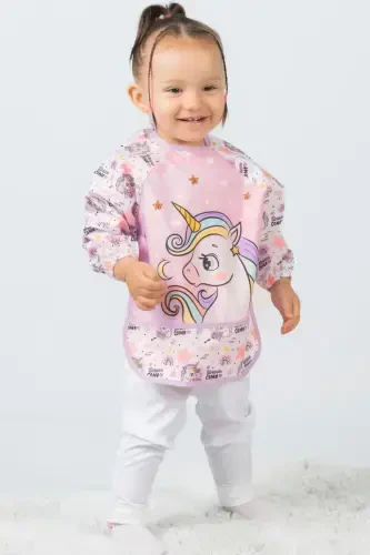 Babexi Unicorn Temalı Kiyilishi Mumkin, Su Oʻtkazmaydigan Chaqaloq Ovqatga Moyil - 2