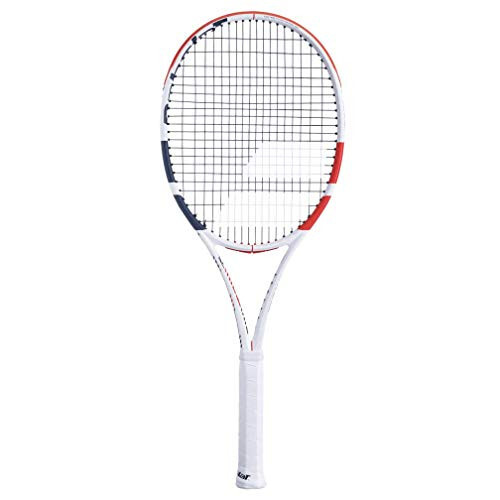 Babolat Pure Strike 18/20 Tenis Raketi (3. Nesil) - 16g Beyaz Babolat Syn Gut ile Orta Gerginlikte Telleri Gerilmiş - 1