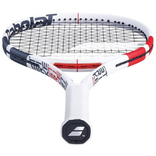 Babolat Pure Strike 18/20 Tenis Raketi (3. Nesil) - 16g Beyaz Babolat Syn Gut ile Orta Gerginlikte Telleri Gerilmiş - 3