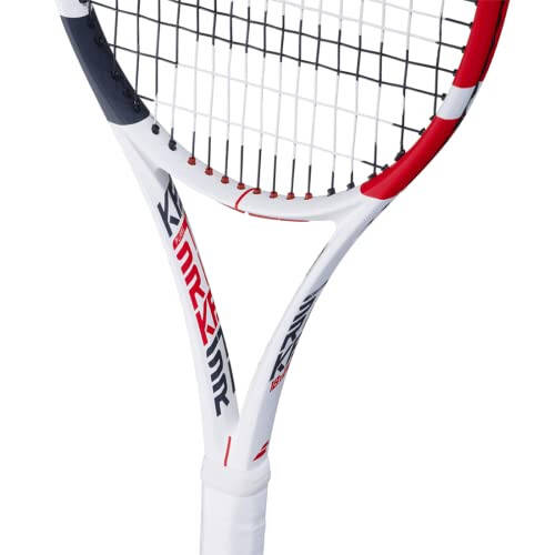 Babolat Pure Strike 18/20 Tenis Raketi (3. Nesil) - 16g Beyaz Babolat Syn Gut ile Orta Gerginlikte Telleri Gerilmiş - 5