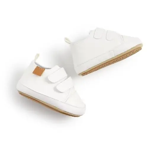 BABSMULY Baby Boys Girls Shoes Non-Slip Rezina Taglik Yuqori PU Teri Krossovkalar Chaqaloq Birinchi Yurish Poyafzallari Go'dak Beshik Poyafzallari Yangi Tug'ilgan Loferlar Baletkalar. - 5