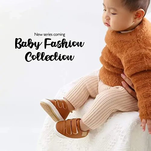 BABSMULY Baby Boys Girls Shoes Non-Slip Rubber Sole High-Top PU Leather Sneakers Infant First Walking Shoes Toddler Crib Shoes Newborn Loafers Flats. - BABSMULY (1)