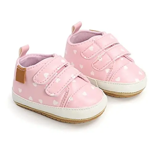 BABSMULY Baby Boys Girls Shoes Non-Slip Rubber Sole High-Top PU Leather Sneakers Infant First Walking Shoes Toddler Crib Shoes Newborn Loafers Flats. - 6