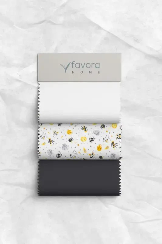 Baby %100 Paxta Astronavt Chaqaloq Nevresim To'plami - Antratsit-Antratsit - 6