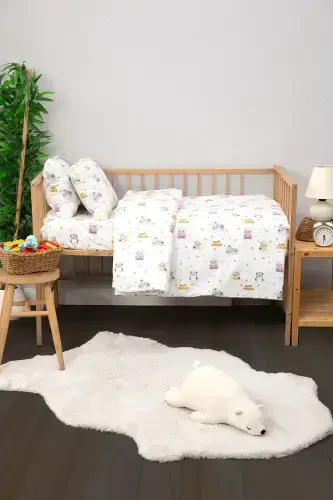 Baby %100 Paxta Dream Sweet Bebek Nevresim Takımı - Pembe-Pembe - 4