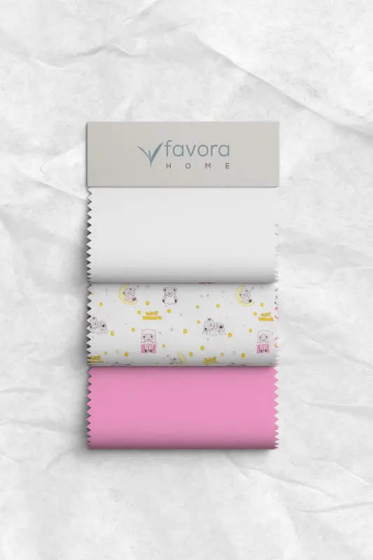 Baby %100 Paxta Dream Sweet Bebek Nevresim Takımı - Pembe-Pembe - 6