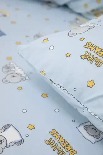 Baby 100% хлопок Dream Sweet Детский комплект постельного белья - Синий-Синий - 3