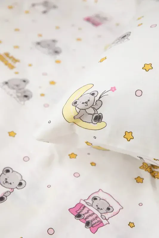 Baby 100% Хлопок Dream Sweet Детский Постельный Комплект - Розовый-Розовый - 3