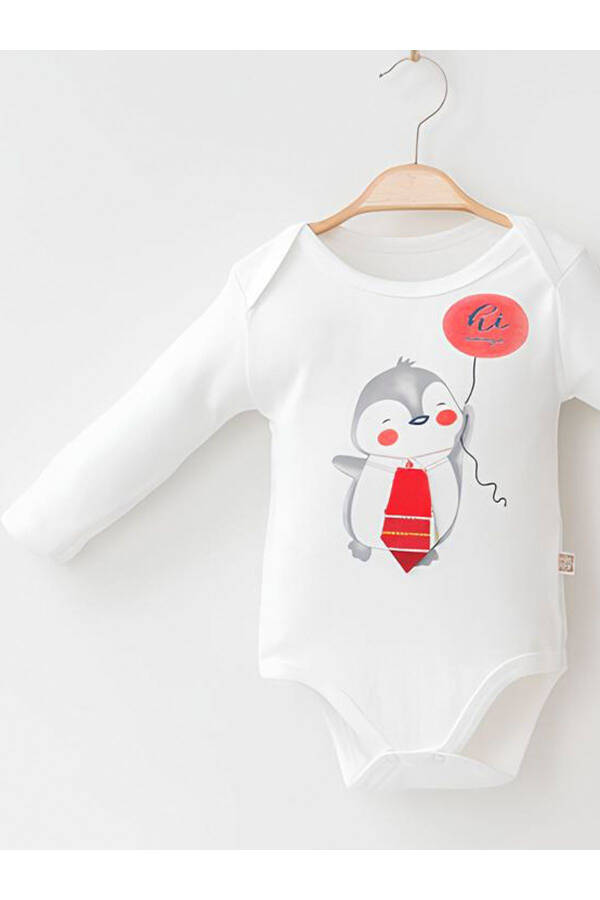Baby 3-Piece Cotton Long Sleeve Bodysuit Set with Jumpsuit Pants and Hat 3-12 Months - 2