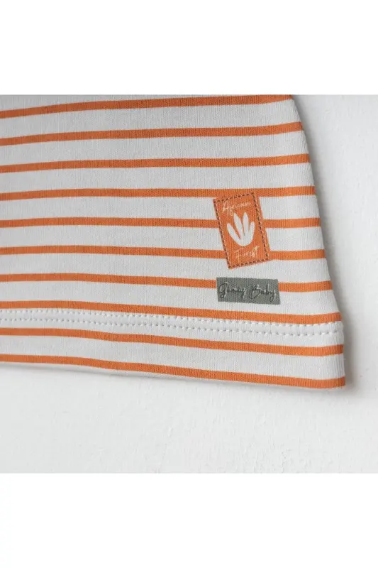 Baby 3-Piece Set 100% Cotton Animal Print Pants and Hat Set-BRICK - 3