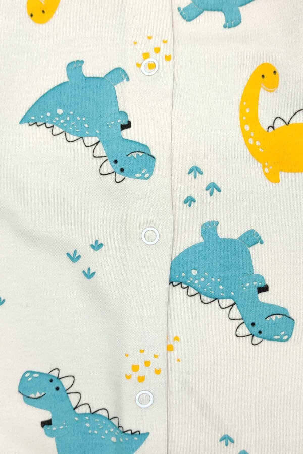 Baby 5 Buy 4 Pay Newborn Baby Soft Cotton Narrow Fit Dino Pattern Printed Snap Tights 14738 - 11