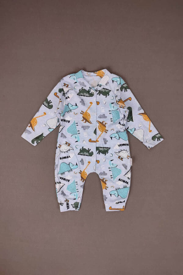 Baby 5 Buy 4 Pay Newborn Boy Baby Cotton Slim Fit Roar Dino Zippered Jumpsuit 14771 - 1