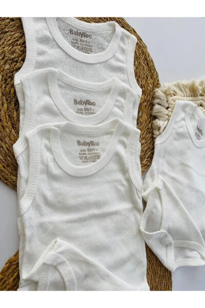Baby 5-Piece Snap Bodysuit Natural Newborn - MIYAKIDSWORLD (1)