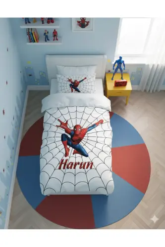 Baby and Kids Room Web and Spiderman Patterned Bedding Set - 5