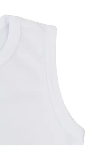 ivil Baby Düz 3-9 Ay Sıfır Kol 5 li Çıtçıtlı Badi - Beyaz 3-6 Ay - 4