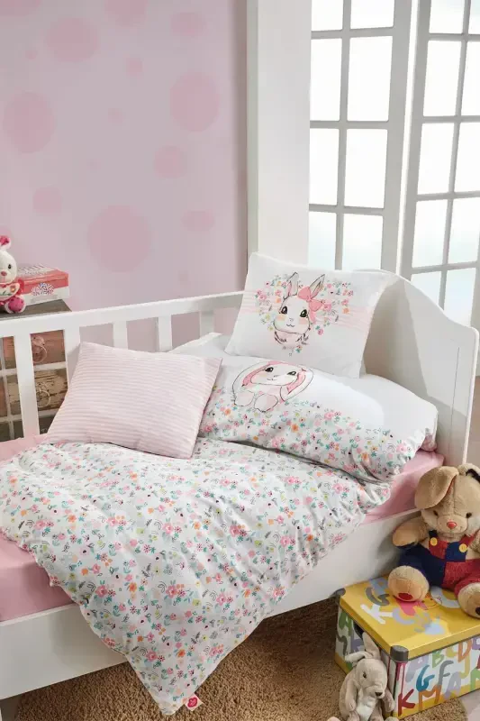 Baby Bedding Set Bunny Pink - COTTON BOX