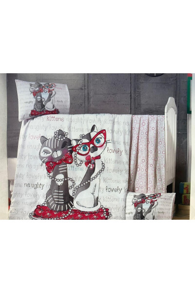 Baby Bedding Set with Cats - EPAY