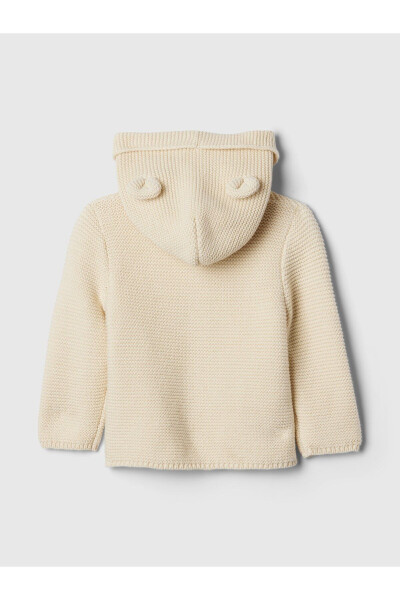 Baby Beige Brannan Bear Ear Applique Cardigan - 8