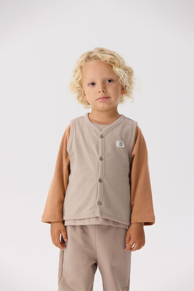 Baby Beige Vest - NEBBATI BASIC (1)
