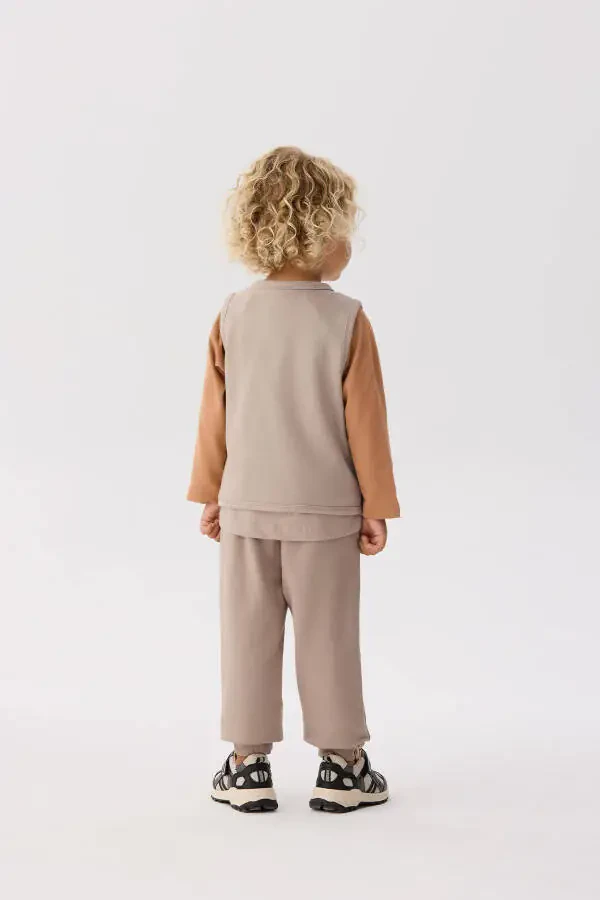 Baby Beige Vest - 4