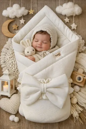 Baby Blanket 100% Cotton Baby Swaddle Blanket Girl Boy Outdoor Swaddle Hospital Discharge - BEBELLA (1)