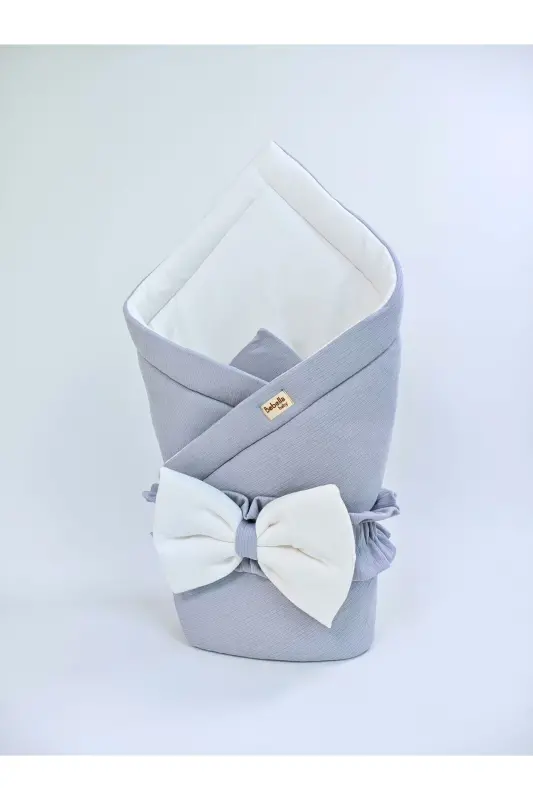 Baby Blanket 100% Cotton Baby Swaddle Blanket Girl Boy Outer Swaddle Hospital Outing-Gray - 5
