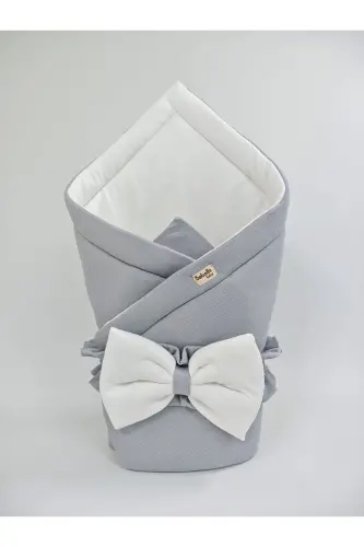 Baby Blanket 100% Cotton Baby Swaddle Blanket Girl Boy Outer Swaddle Hospital Outing-Gray - 8