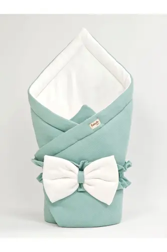 Baby Blanket 100% Cotton Baby Swaddle Blanket Girl Boy Outer Swaddle Hospital Outing-Green - 3