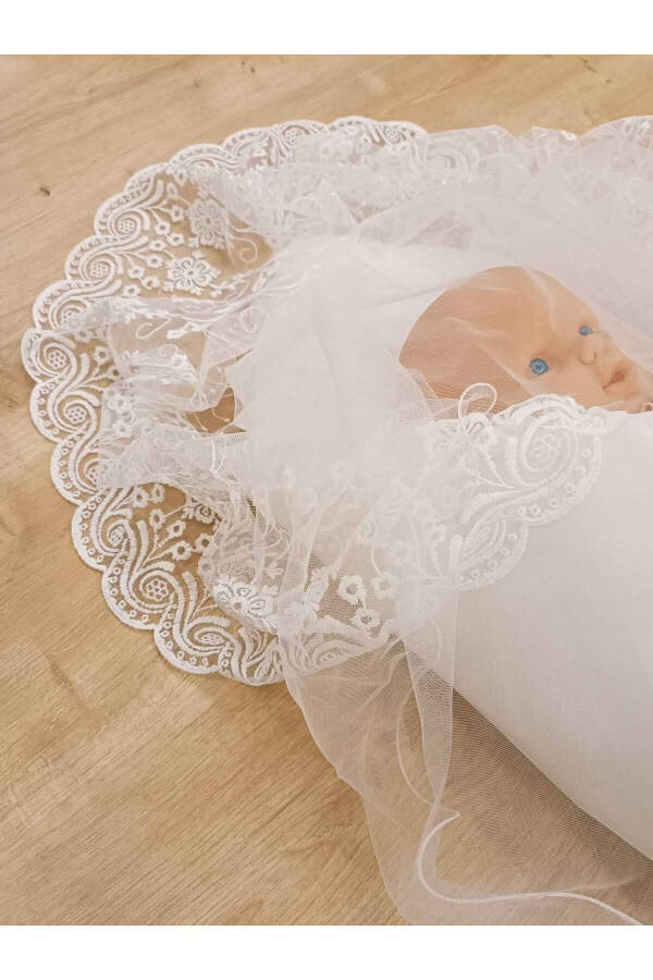 Baby Blanket Ecru Baby Wrap Blanket Hospital Discharge Gift Cotton - 2