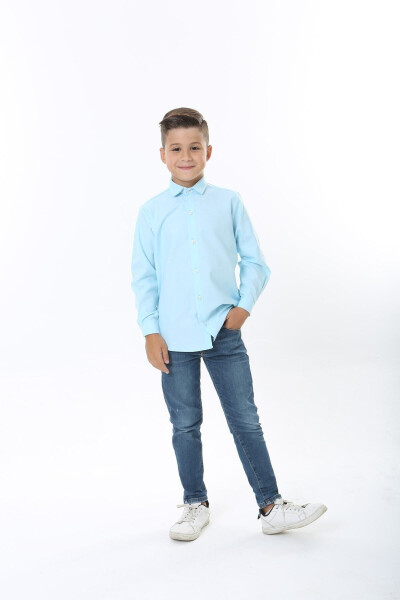 Baby Blue Children's Shirt - 5