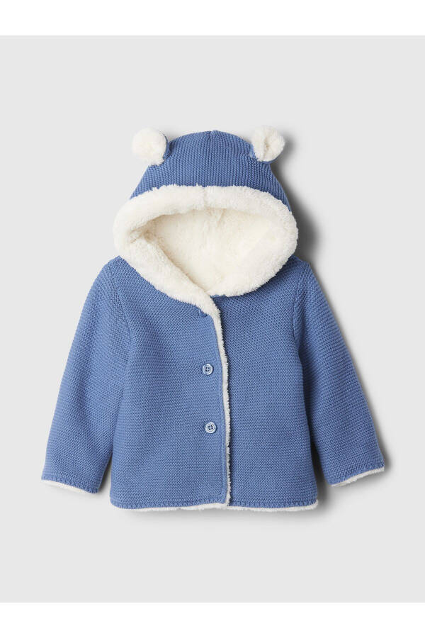 Baby Blue Sherpa Jacket - 3